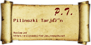 Pilinszki Tarján névjegykártya